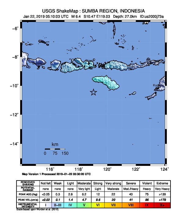ShakeMap Intensity Thumbnail